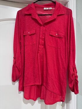 Cato Bright Red Women's Tunic Top